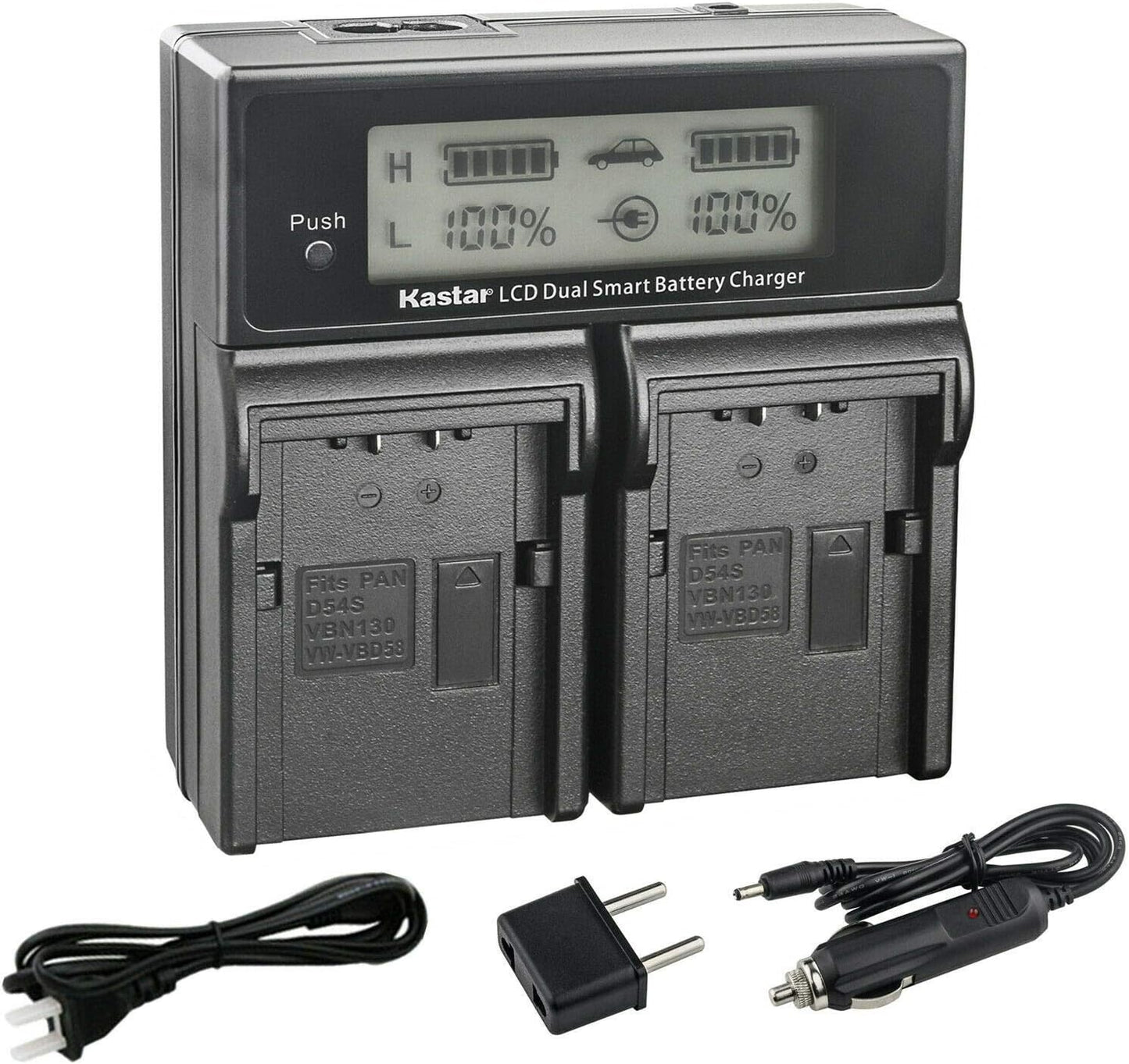 Kastar AG-VBR118 Dual Fast Charger for Panasonic Batteries
