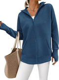PRETTYGARDEN Long Sleeve Zip Up Cardigan Sweater - Casual Fall Layer
