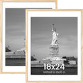 18x24 Picture Frame with Mat for 16x20 Display - 2 Pack Natural