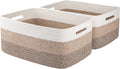 Large Storage Basket for Organizing - 2 Pack Gradient Yellow Bins