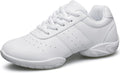 Girls White Cheer Sneakers for Youth - Breathable Training Shoes