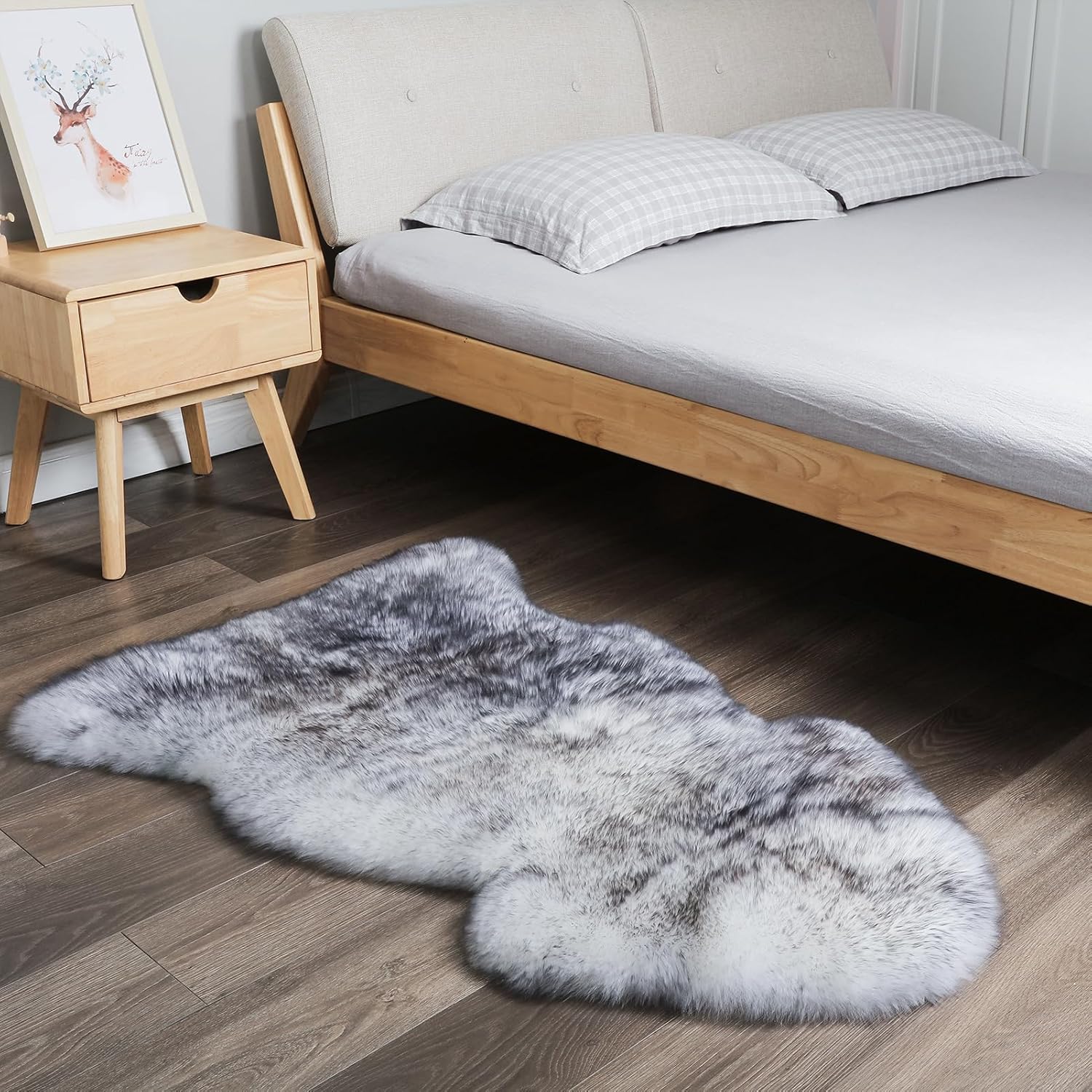 Fluffy Real Sheepskin Rug for Soft Fur Comfort in Any Room