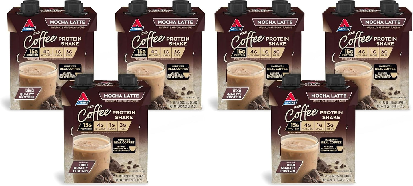 Atkins Mocha Latte Iced Coffee Protein Shake for Keto Lovers