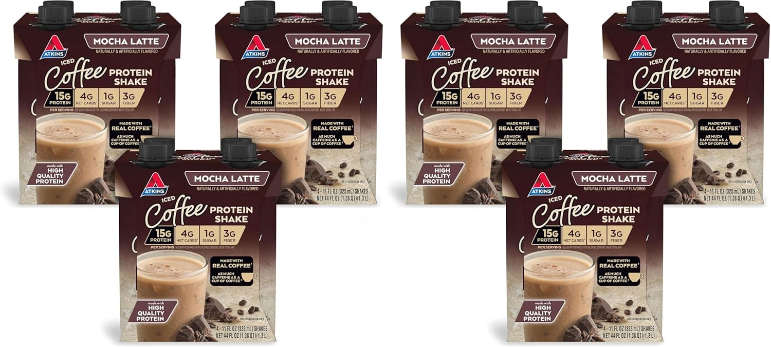 Atkins Mocha Latte Iced Coffee Protein Shake for Keto Lovers