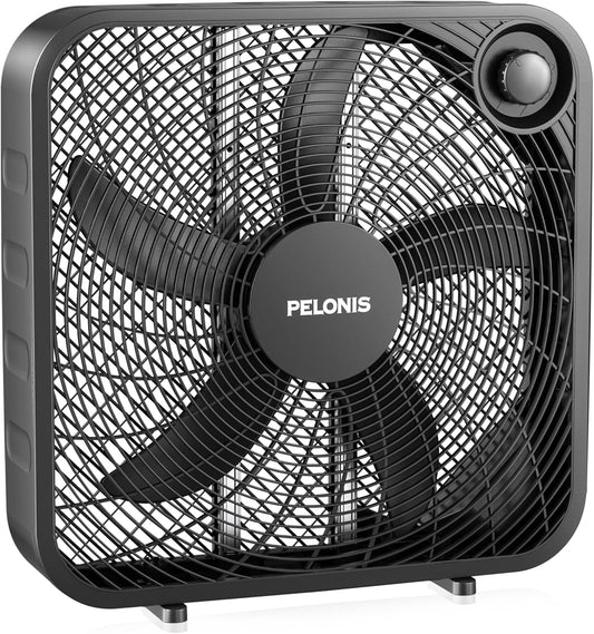 PELonis 20 Inch Box Fan for Powerful Cooling and Comfort