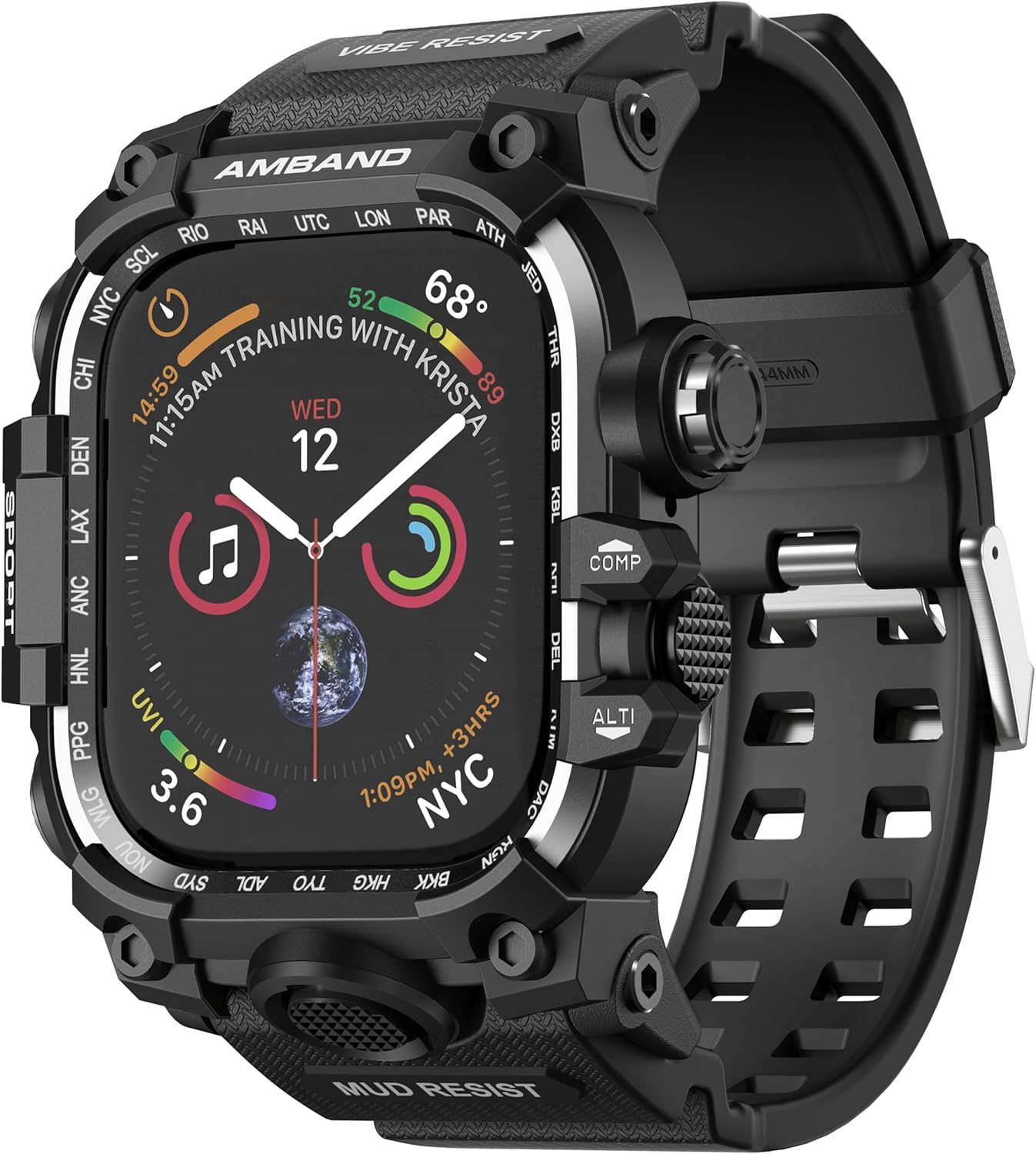 amBand Rugged Case for Apple Watch 44mm - Tactical Protection