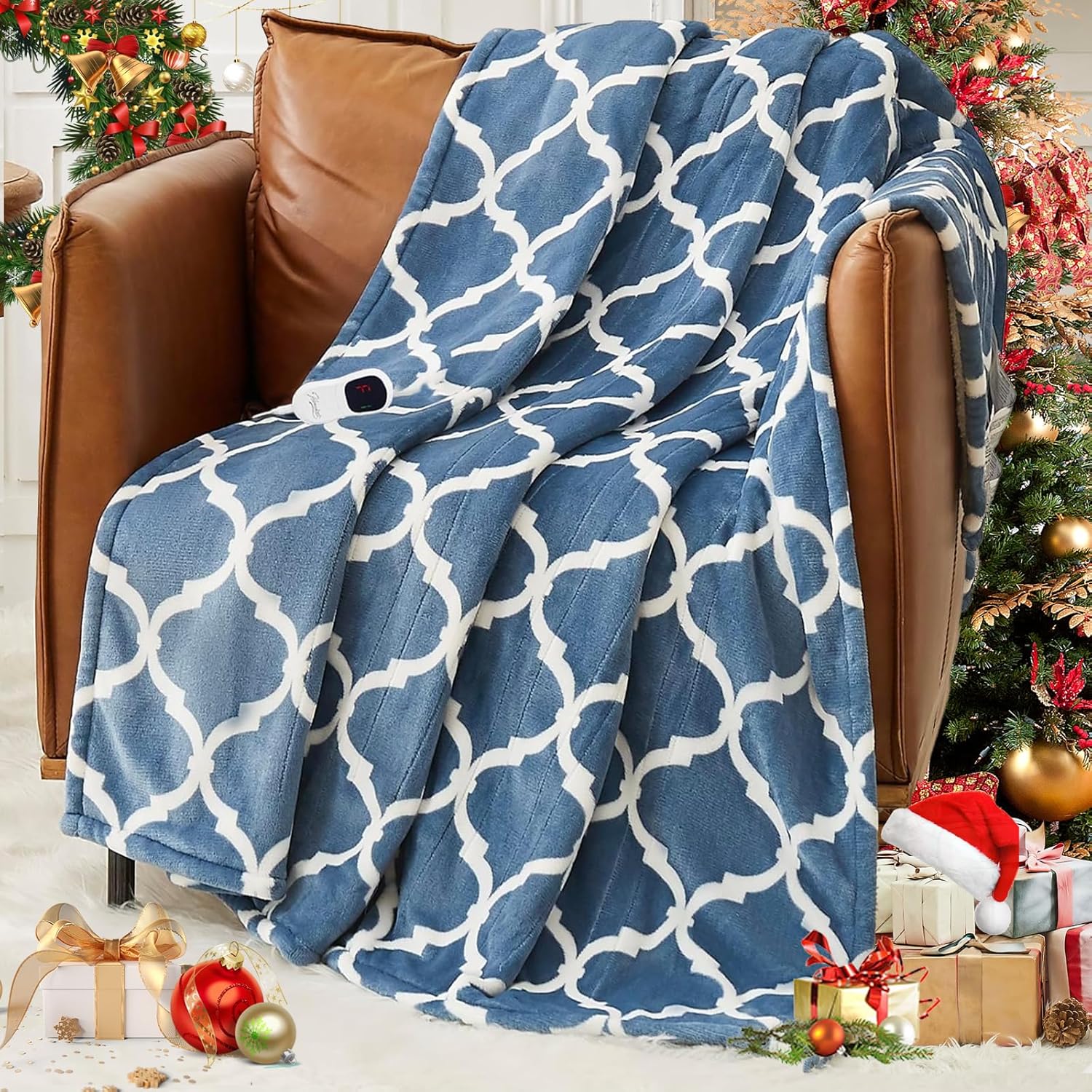 Homemate Heated Blanket Electric Throw - Cozy Flannel Comfort