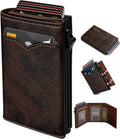 Wallet for Men 9-13 Cards with Pop Up Metal Case - RFID Safe