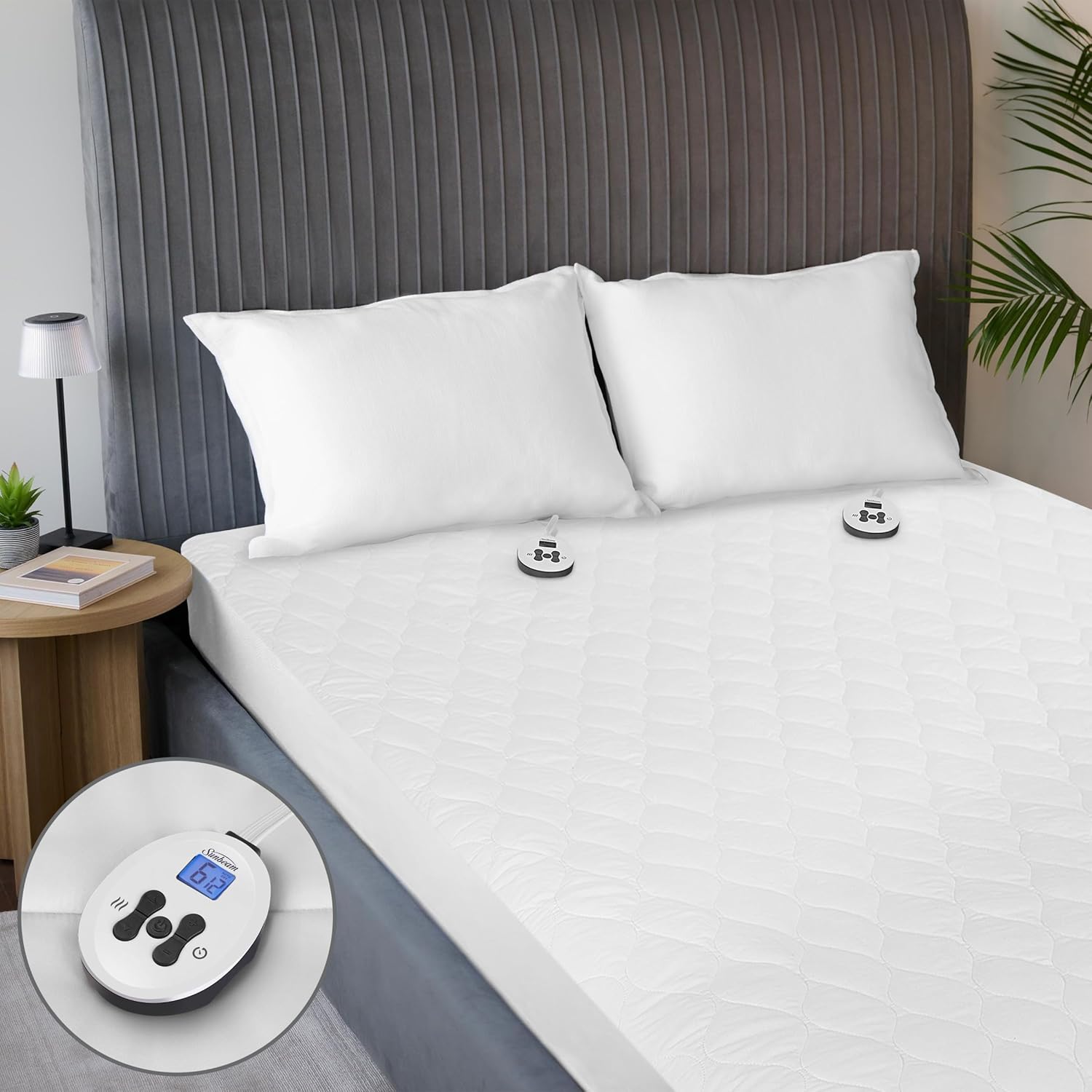 Sunbeam Electric Heated Mattress Pad with 12 Heat Settings