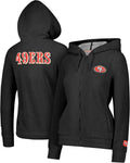 Ultra Game Women's NFL Super Soft Sherpa Full Zip Hoodie - Warm front