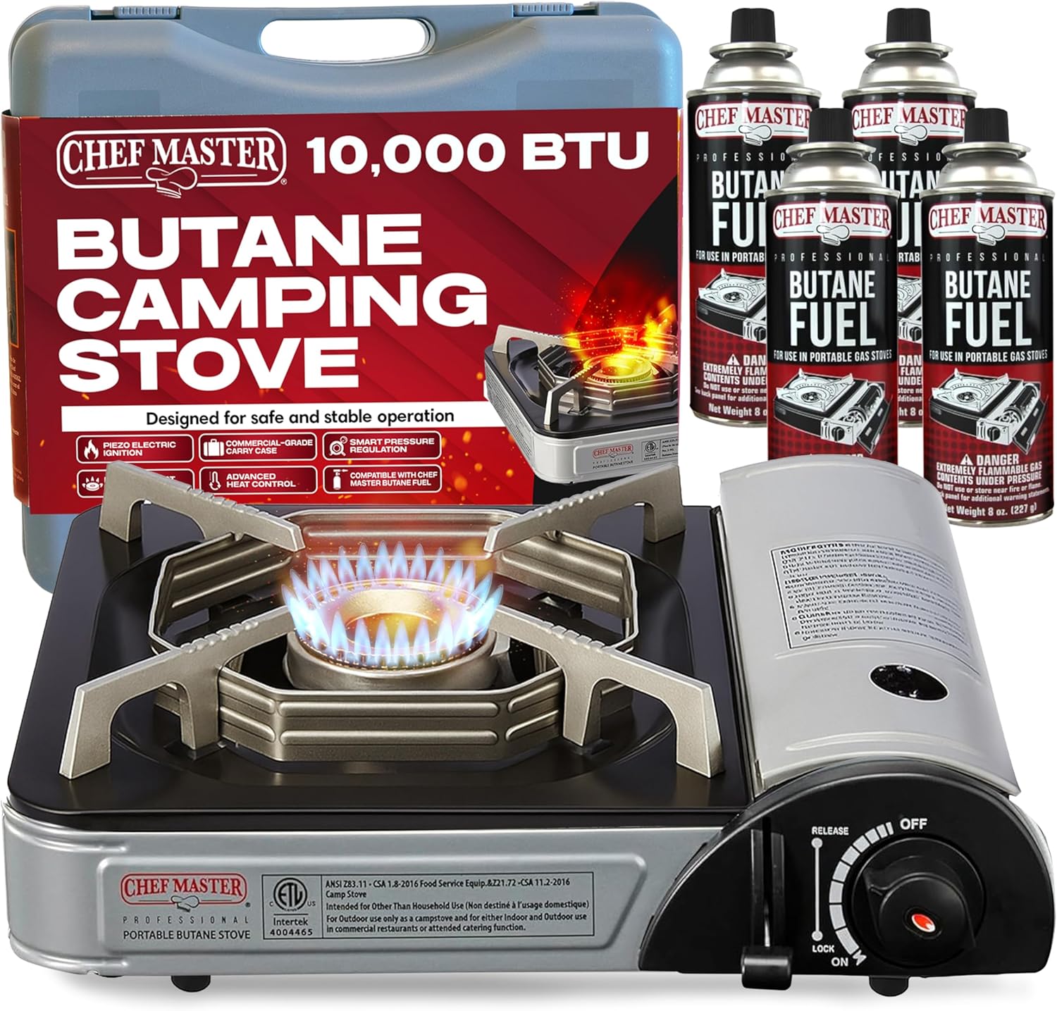 Chef-Master 90011 Butane Countertop Stove for Outdoor Cooking