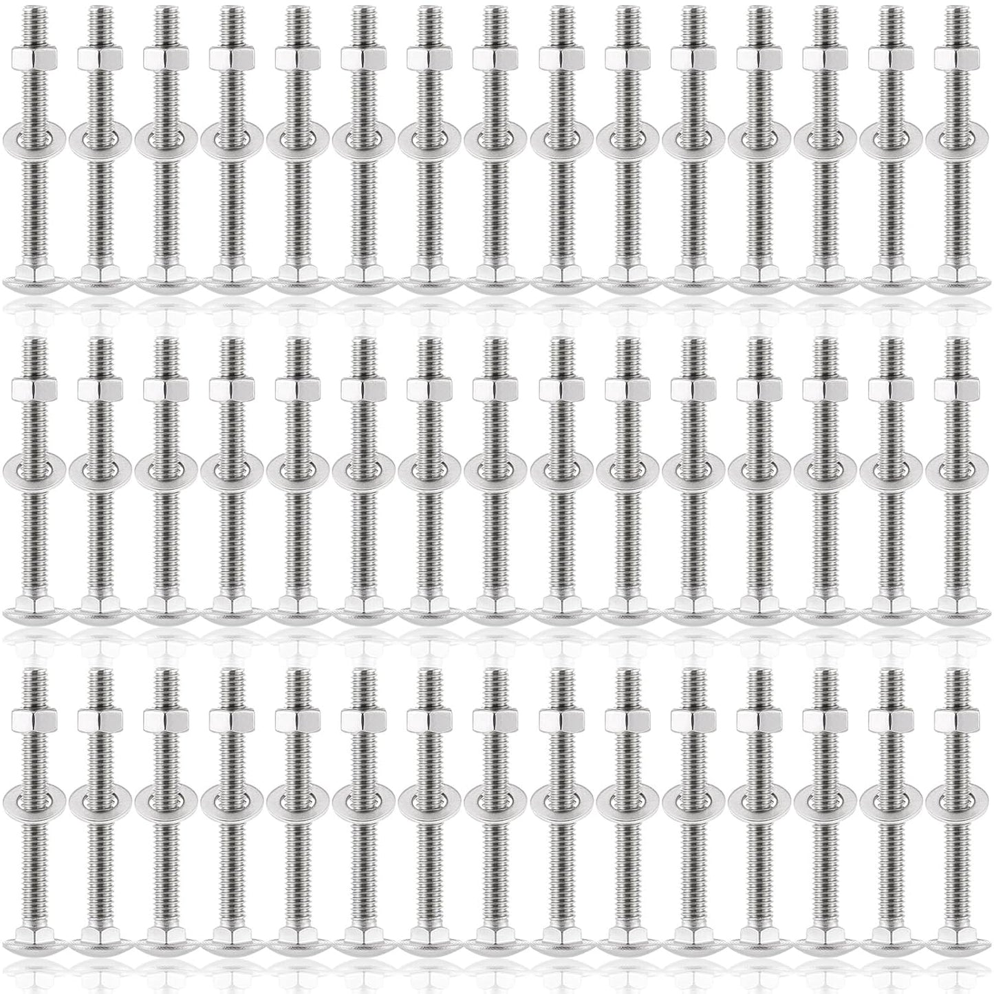 Zonon Stainless Steel Carriage Bolts and Nuts Kit for Versatile Use