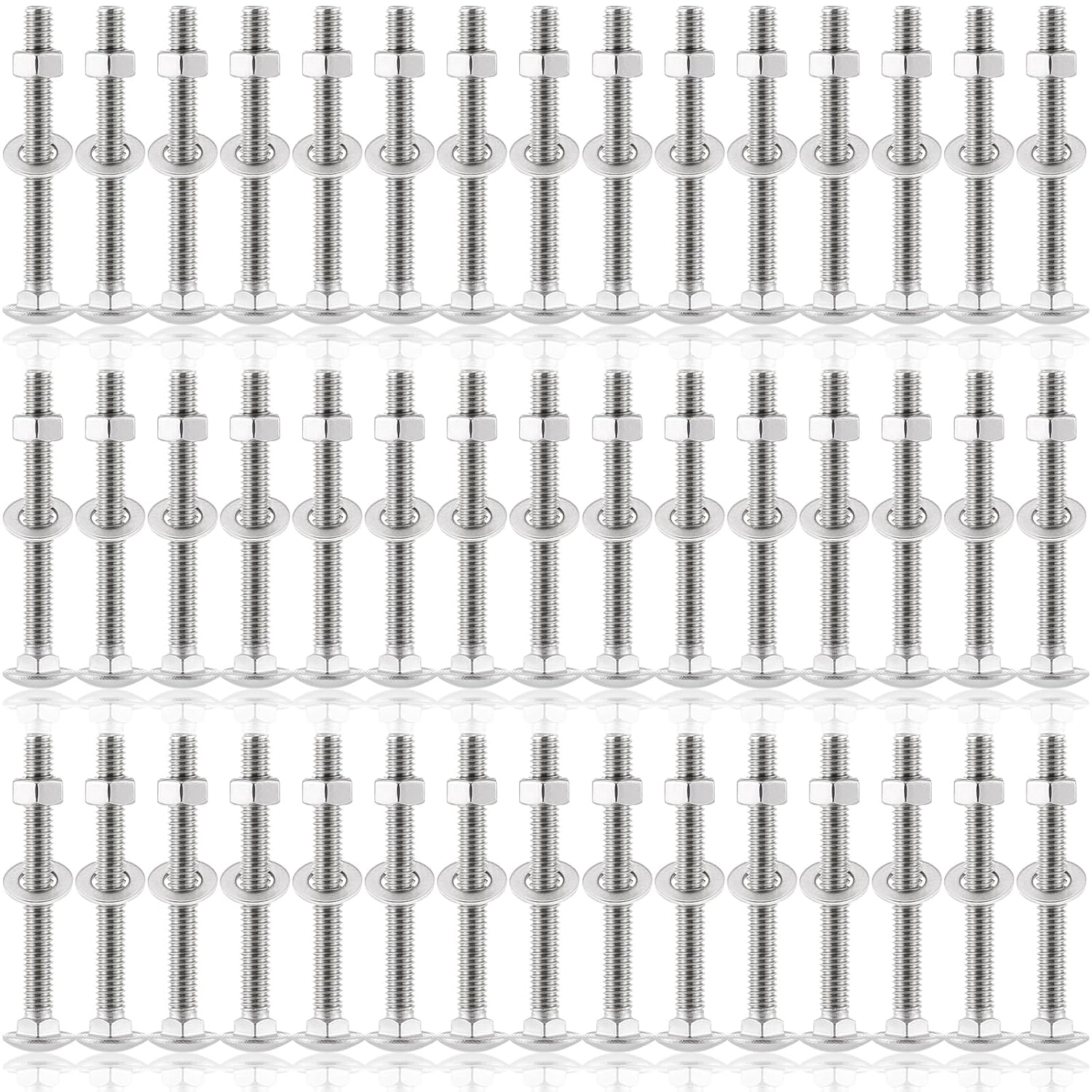 Zonon Stainless Steel Carriage Bolts and Nuts Kit for Versatile Use