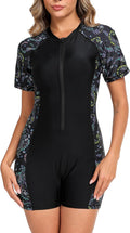Halcurt Women's Boyleg One Piece Rash Guard - UPF50+ Full (Style YRSV)