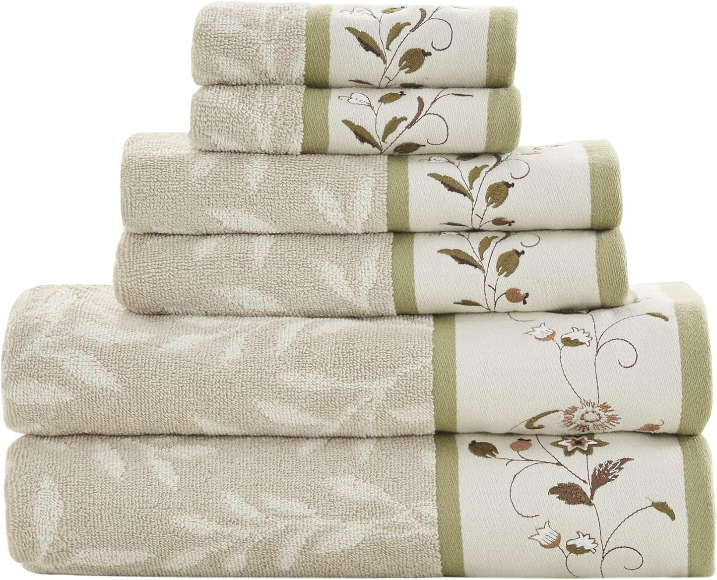 Madison Park Serene 100% Cotton Bath Towel Set for Elegance