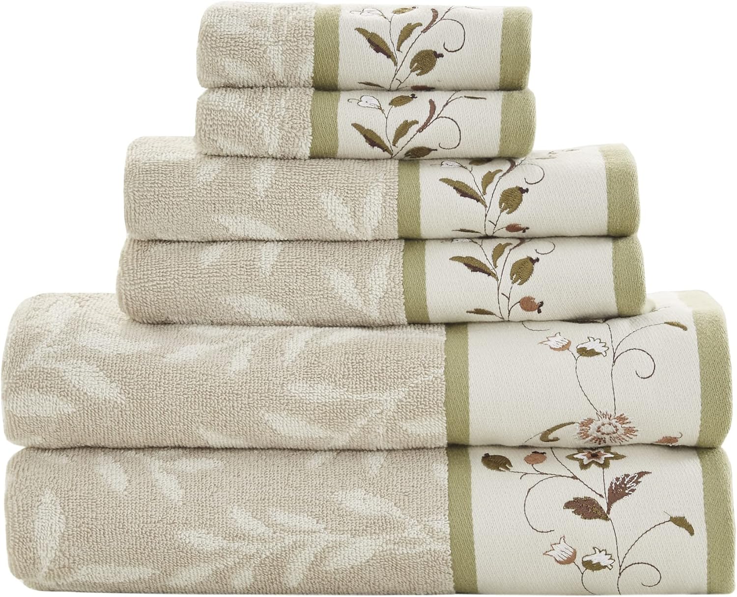 Madison Park Serene 100% Cotton Bath Towel Set for Elegance