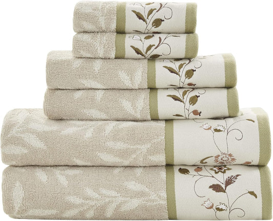 Madison Park Serene 100% Cotton Bath Towel Set for Elegance