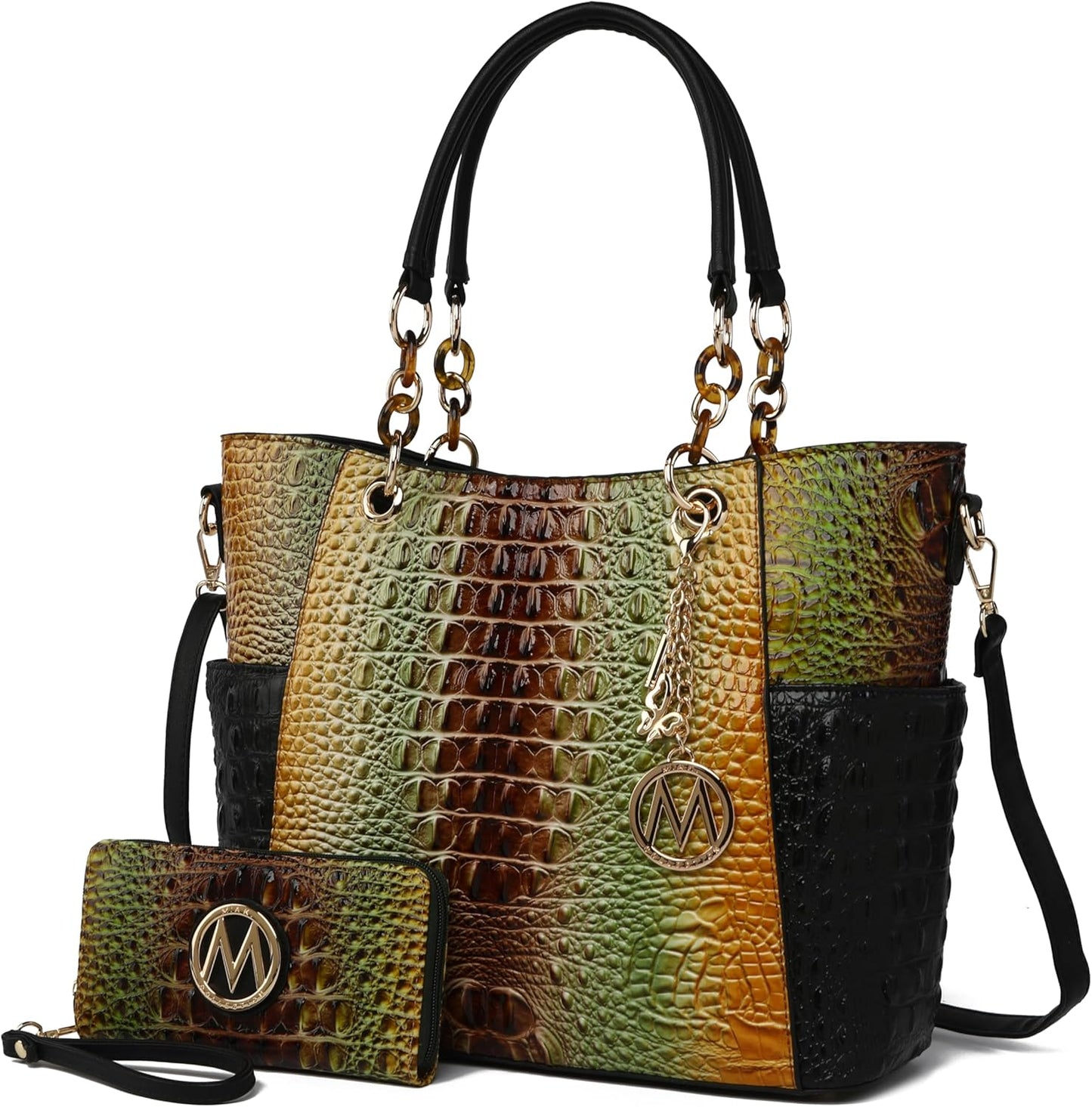 Stylish Vegan Leather Tote Bag with Wallet for Women