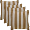 Sunbrella Square Throw Pillows Set of 4 | 24in x 24in | Beige