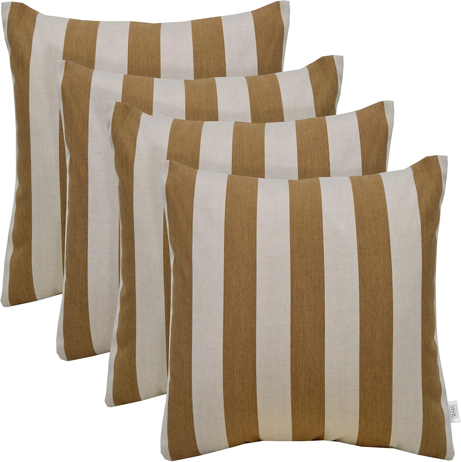 Sunbrella Square Throw Pillows Set of 4 | 24in x 24in | Beige