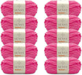 Sensy Velvet Slim Yarn 10 Skeins Pink - Soft Chenille for Baby