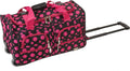 Rockland Rolling Duffel Bag - Large Carry-On with Wheels