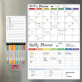 Magnetic Dry Erase Calendar Whiteboard Set (3-Pack) - Fridge, Wall