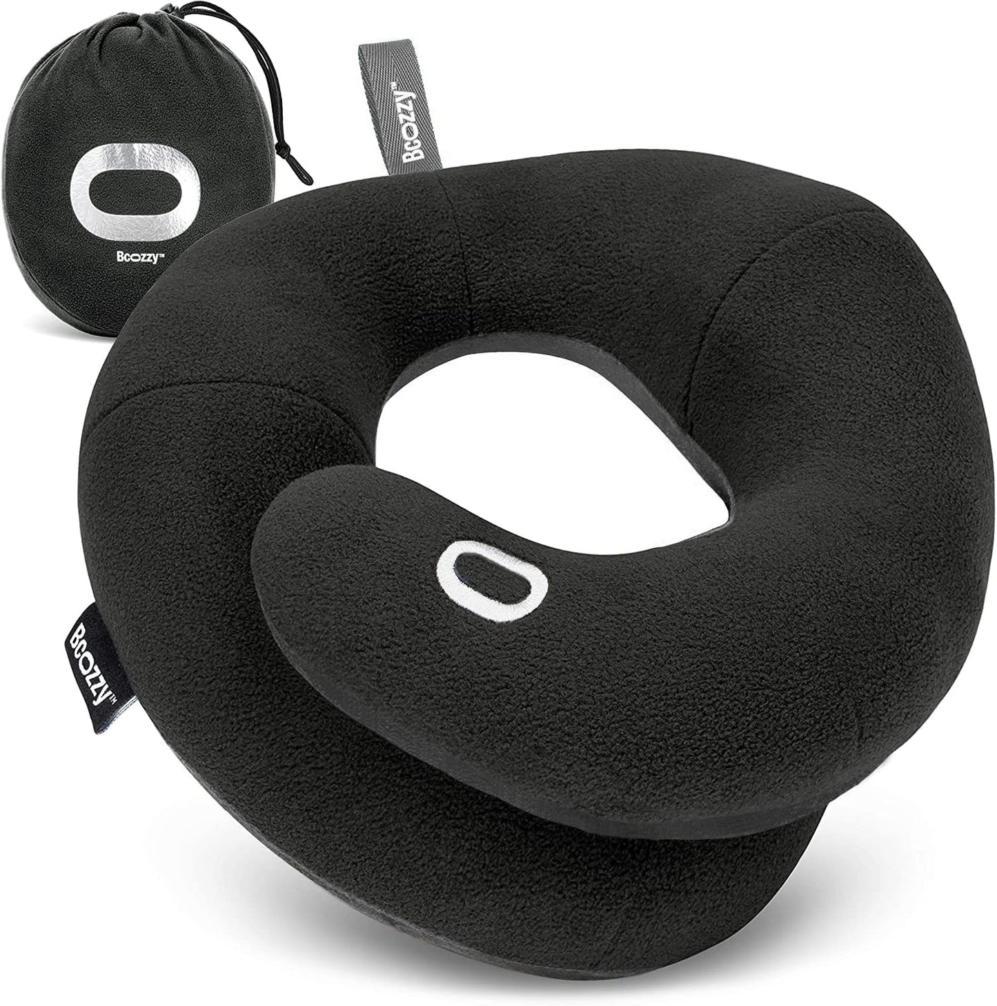 BCOZZY Travel Neck Pillow for Airplane with Double Support