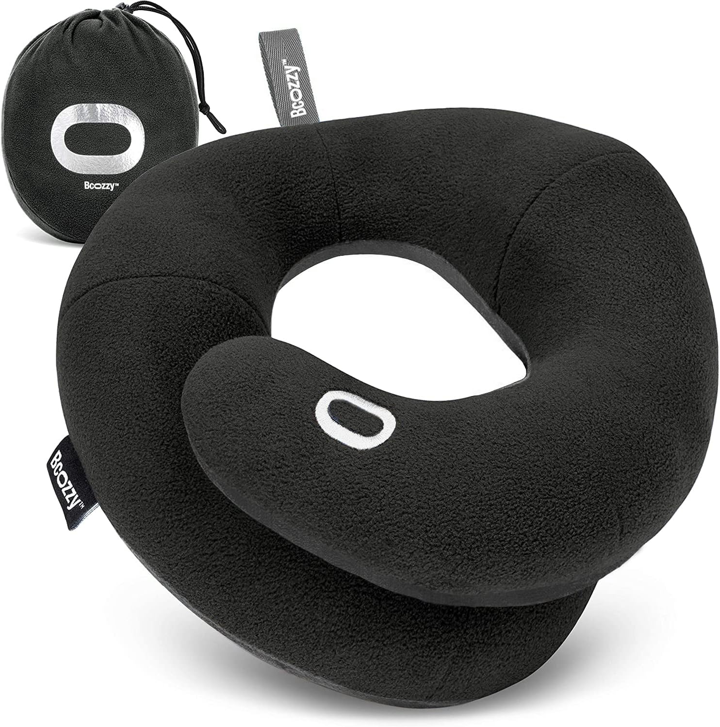 BCOZZY Travel Neck Pillow for Airplane with Double Support