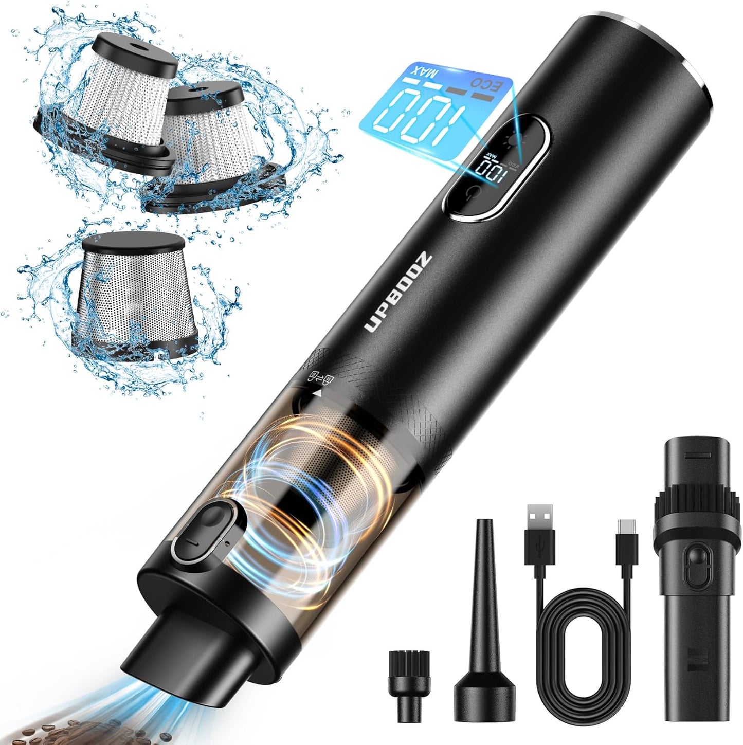 Powerful Upbooz Cordless Vacuum 14000PA Suction