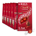 Lindt LINDOR Milk Chocolate Truffles 6-Pack - Smooth Melting Centers