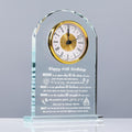 40th Birthday Gifts for Women Men - Crystal Clock Keepsake
