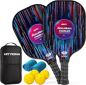 Pickleball Paddles Set of 2 - USAPA Approved for All Levels