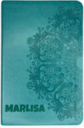 Personalized KJV Reference Holy Bible Teal Faux Leather Large Print