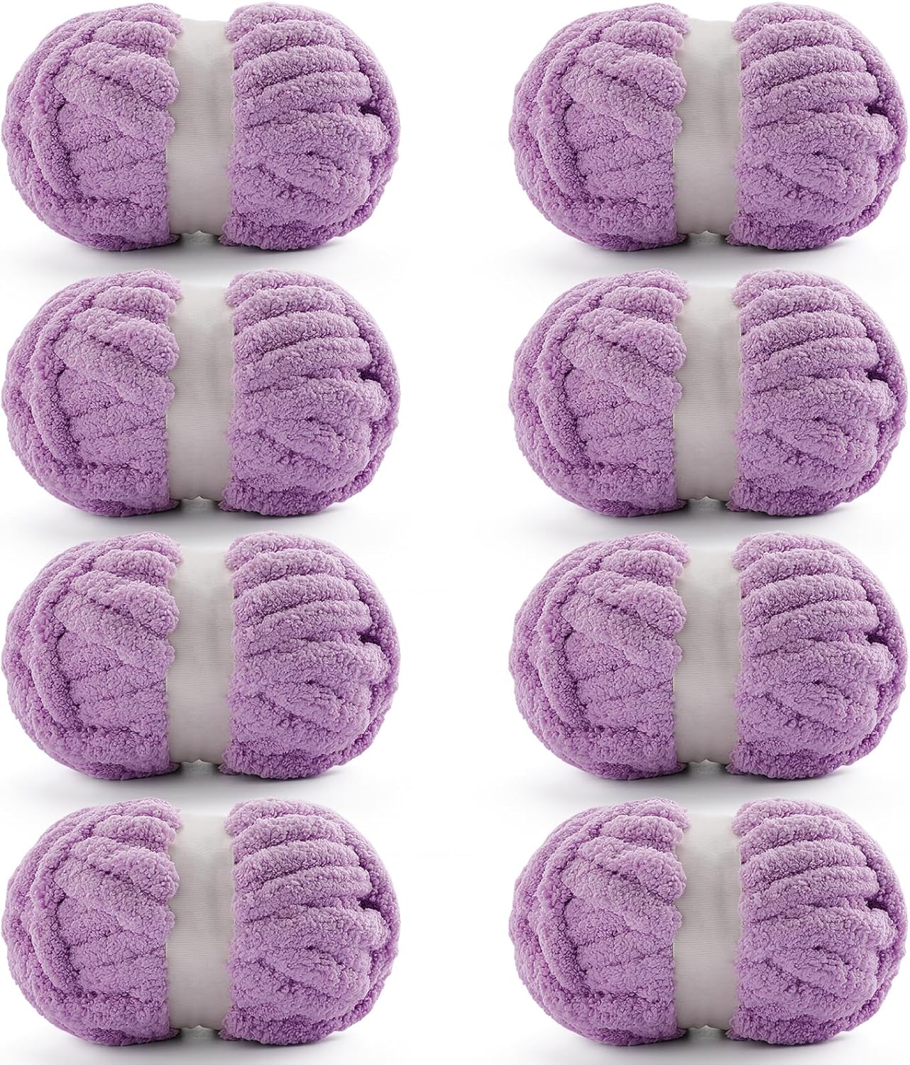 8 Pack Chunky Yarn for Crocheting - Soft Chenille for Knitting