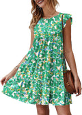 KIRUNDO Women's Summer Babydoll Mini Dress - Flowy Sleeveless Style