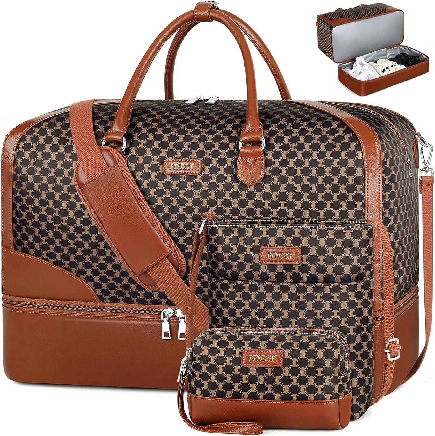 Weekender Bag for Women with Shoe Compartment - Travel Duffel