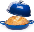Enamelled Cast Iron Dutch Oven Pot 6 Quart Dark Blue - Bread Baker's