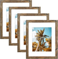 Frametory 11x14 Picture Frame With Mat for 8x10 Picture - Rustic Brown