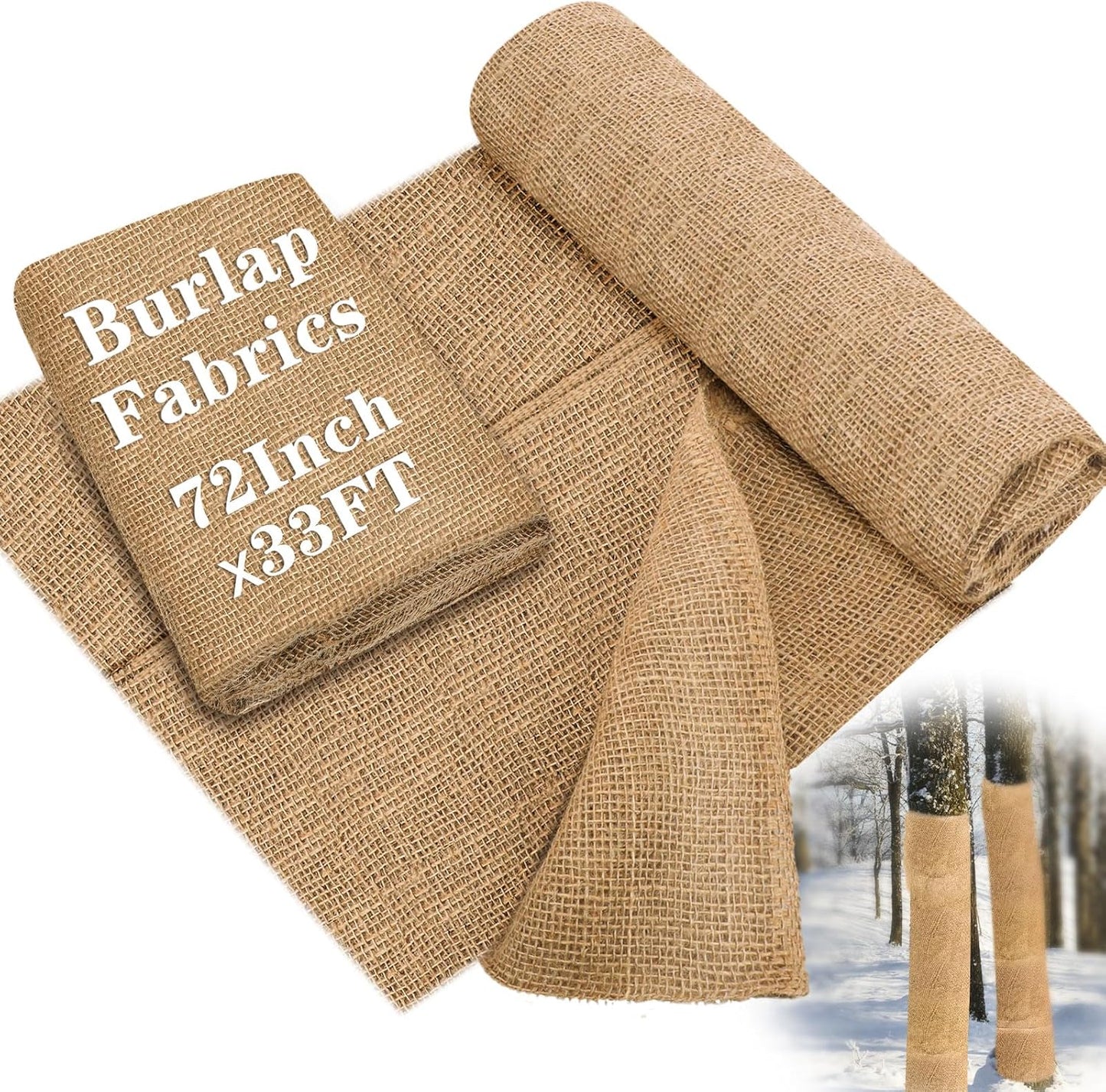 Natural Jute Burlap Roll for Winter Tree Protection and Decor