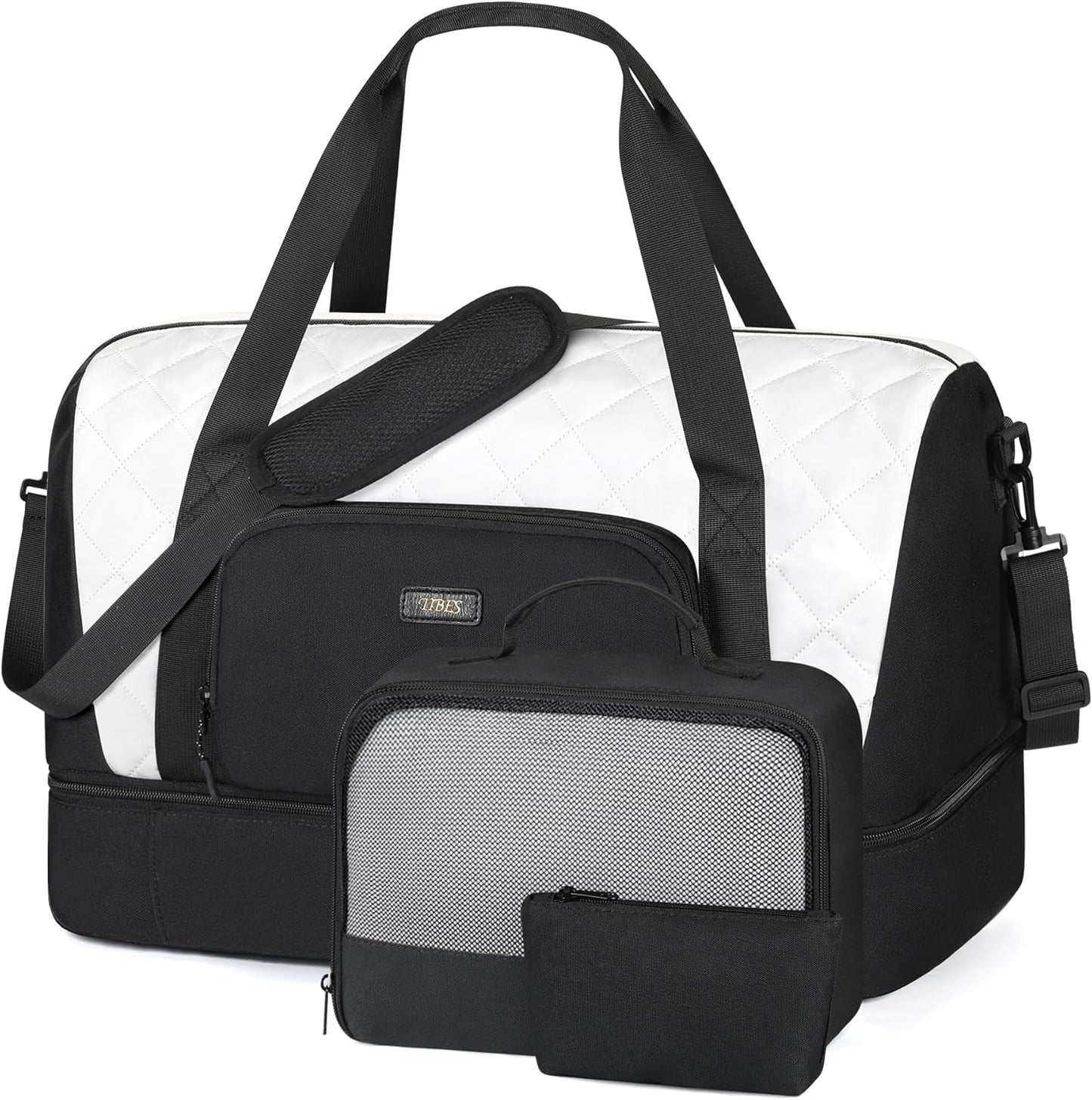Oversized Travel Duffel Bag with Shoe Compartment for Weekend Trips