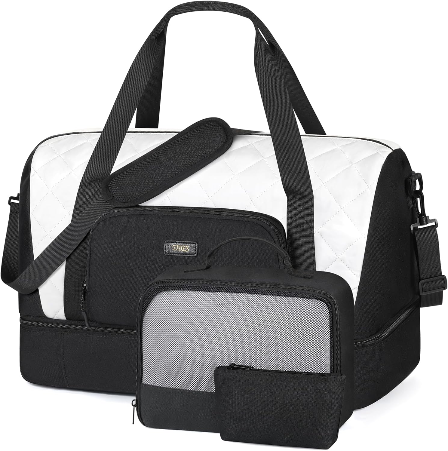 Oversized Travel Duffel Bag with Shoe Compartment for Weekend Trips