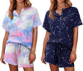 Ekouaer 2 Pack Womens Pajama Sets Short Sleeve - Soft Summer Women's