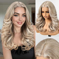 HAIRCUBE Glueless Lace Front Wig 18 in Ash Blonde Curly - Easy Put On