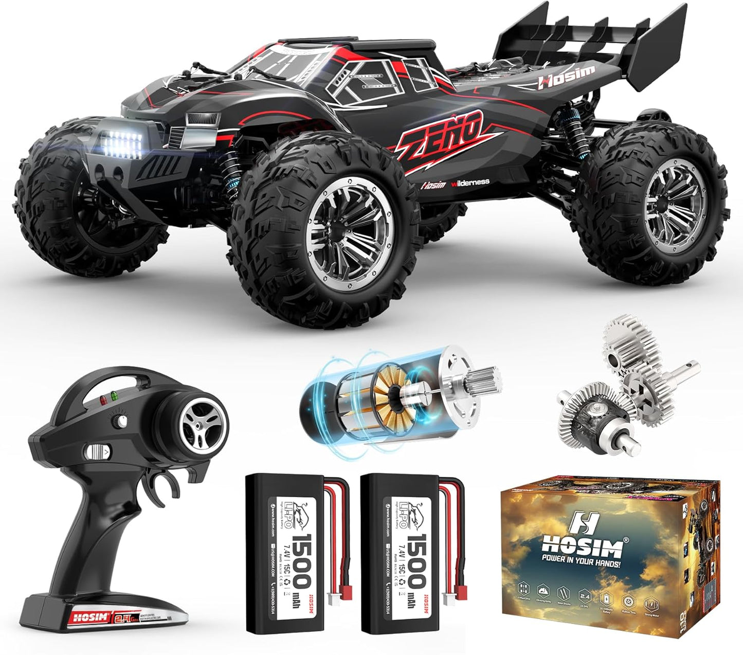 Hosim RC Car for Adults - High Speed 4X4 Off-Road Truck