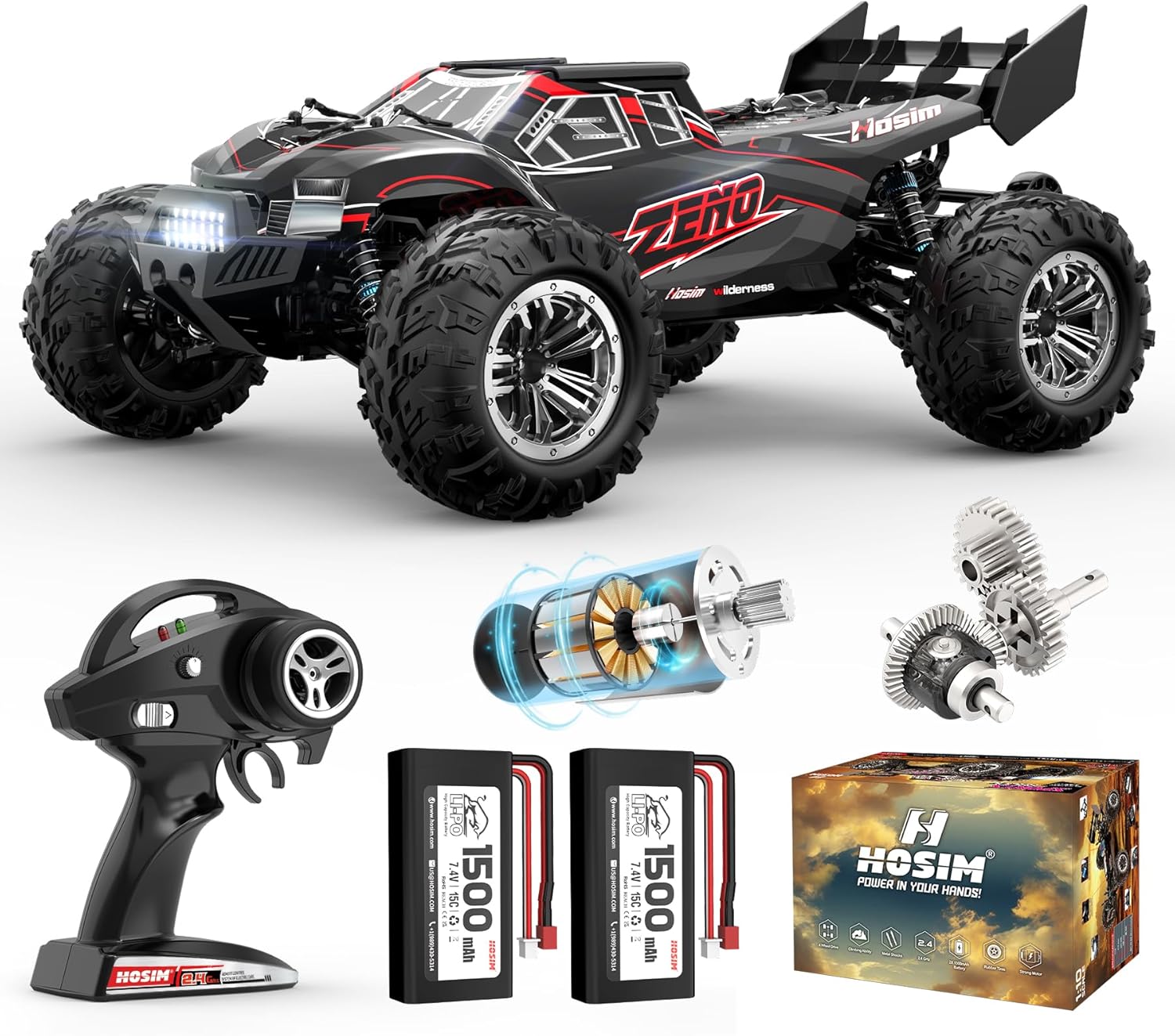Hosim RC Car for Adults - High Speed 4X4 Off-Road Truck