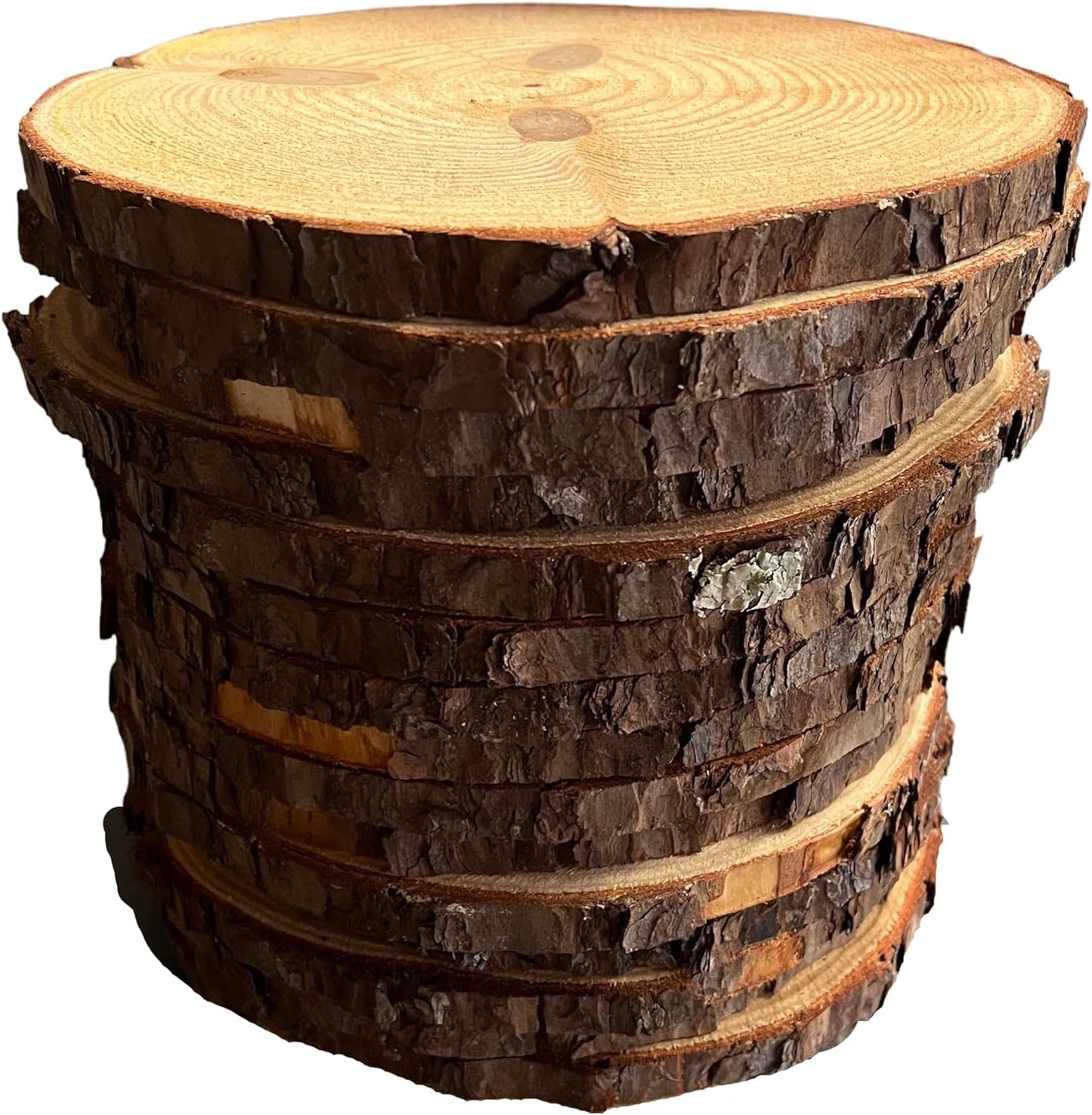 Rustic Wood Slices Set of 14 Natural Wood Rounds for Centerpieces