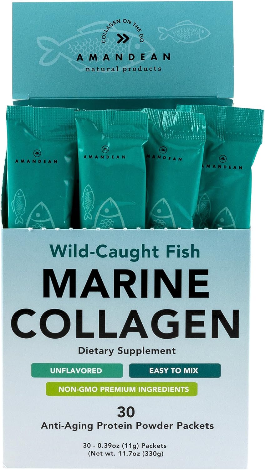 Marine Collagen Peptides Powder Stick Packs for Hair Skin Nails