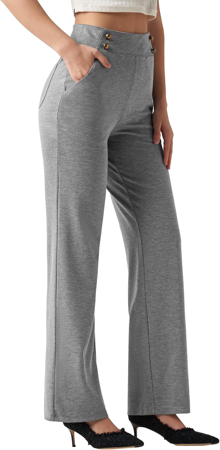 Willit Women's Wide Leg Dress Pants for Office and Casual Wear