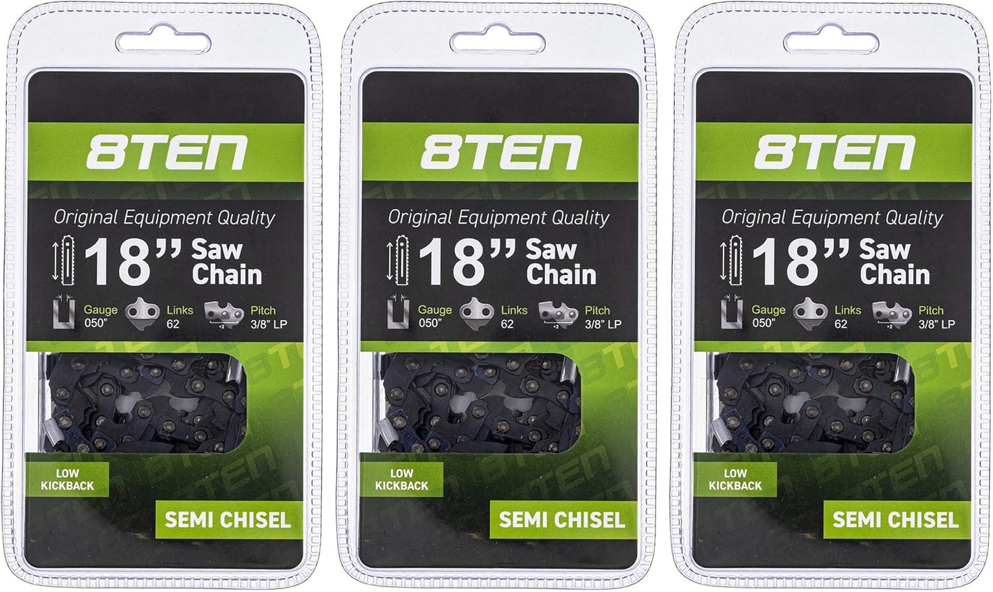 8TEN Chainsaw Chain for Poulan 230 Wildthing 18 inch Bar